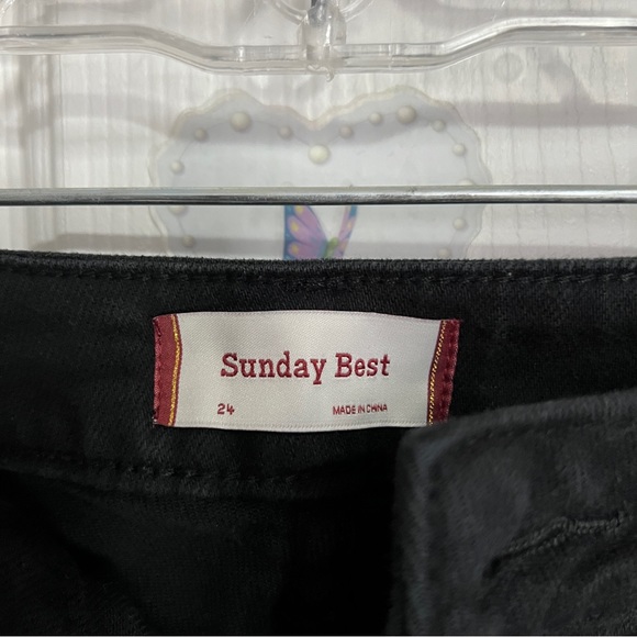 Sunday Best Black Jean Shorts - Picture 2 of 3